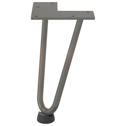 vidaXL Haarnadelbeine für Couchtisch 4 Stk. Naturstahl 20 cm Massivstahl