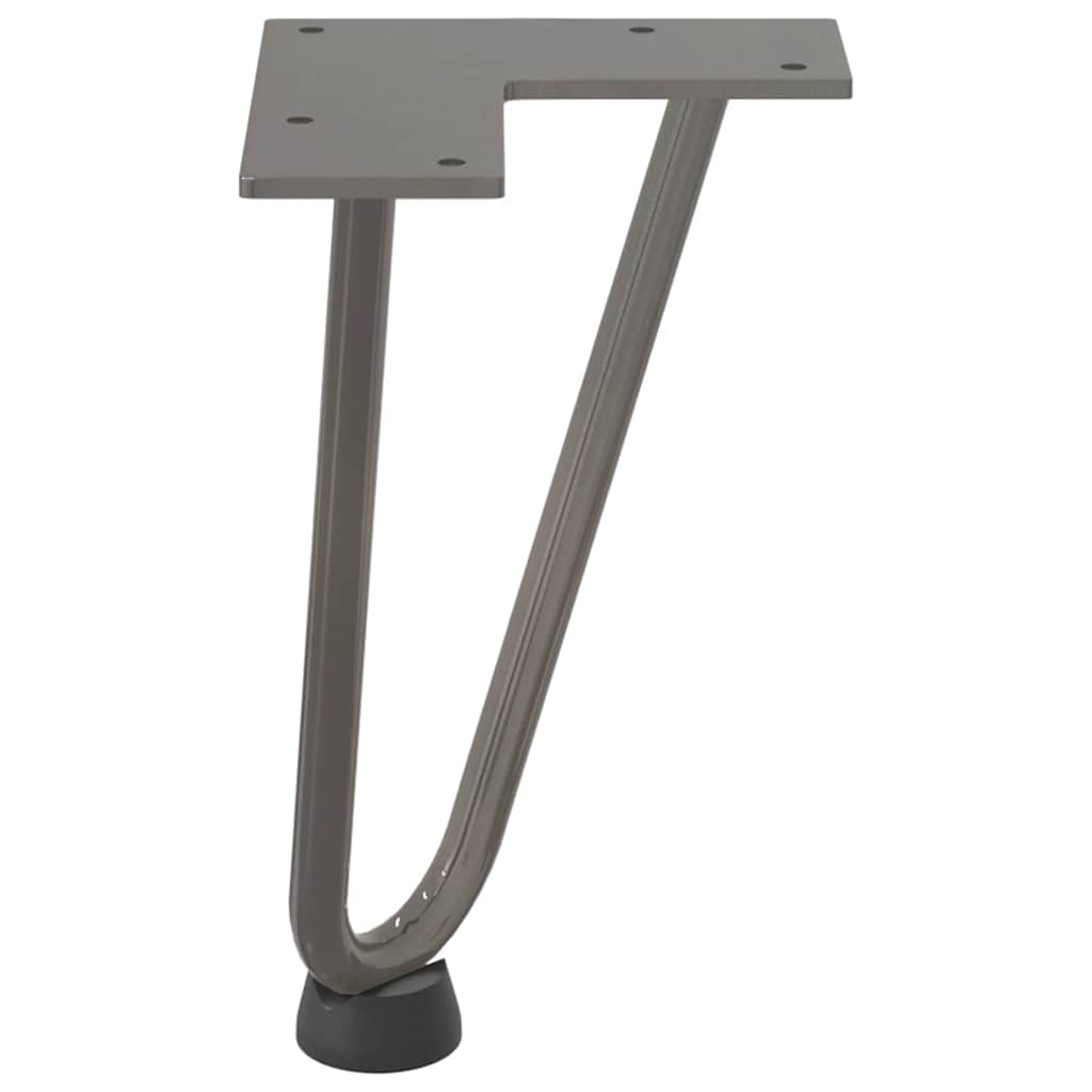 vidaXL Haarnadelbeine für Couchtisch 4 Stk. Naturstahl 20 cm Massivstahl