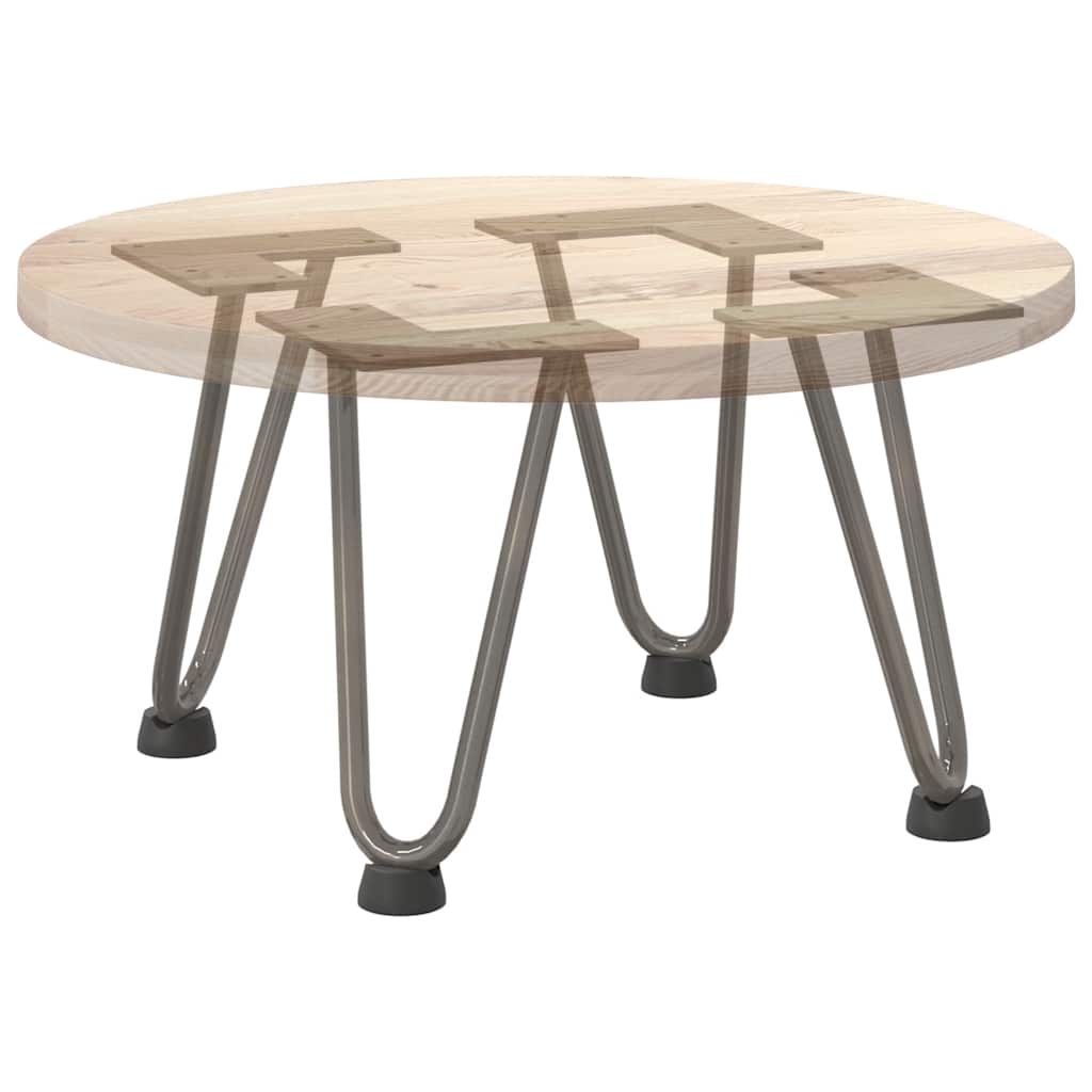 vidaXL Haarnadelbeine für Couchtisch 4 Stk. Naturstahl 20 cm Massivstahl