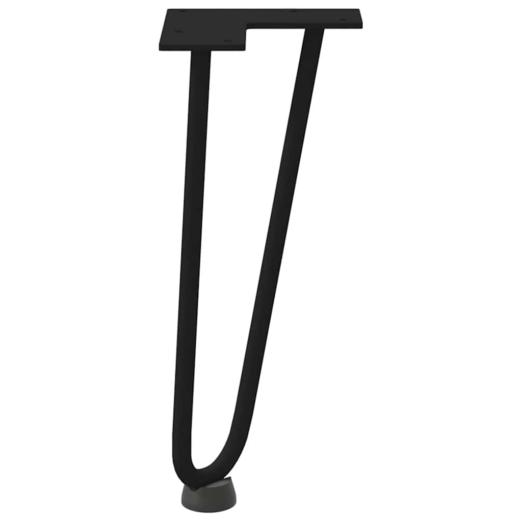 vidaXL Haarnadelbeine für Couchtisch 4 Stk. Schwarz 30 cm Massivstahl
