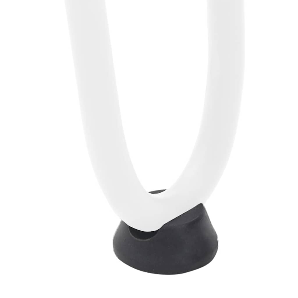vidaXL Haarnadelbeine für Couchtisch 4 Stk. Weiß 30 cm Massivstahl