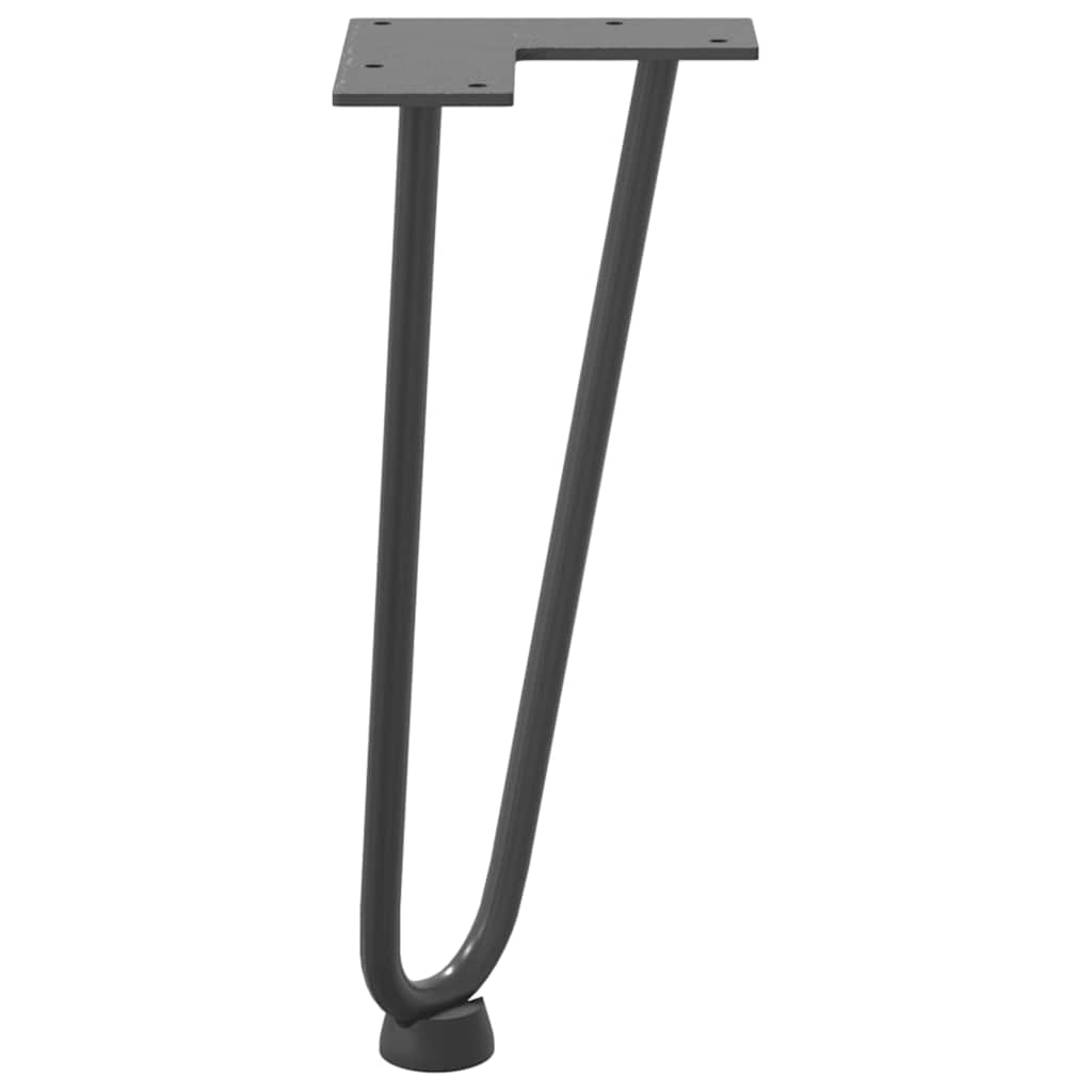 vidaXL Haarnadelbeine für Couchtisch 4 Stk. Anthrazit 30 cm Massivstahl