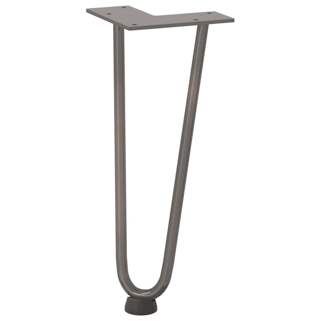 vidaXL Haarnadelbeine für Couchtisch 4 Stk. Naturstahl 30 cm Massivstahl