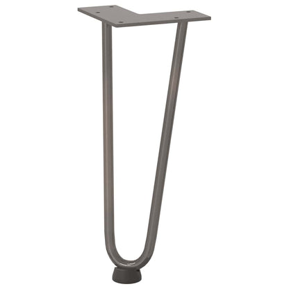vidaXL Haarnadelbeine für Couchtisch 4 Stk. Naturstahl 30 cm Massivstahl