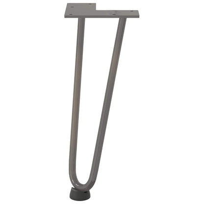vidaXL Haarnadelbeine für Couchtisch 4 Stk. Naturstahl 30 cm Massivstahl