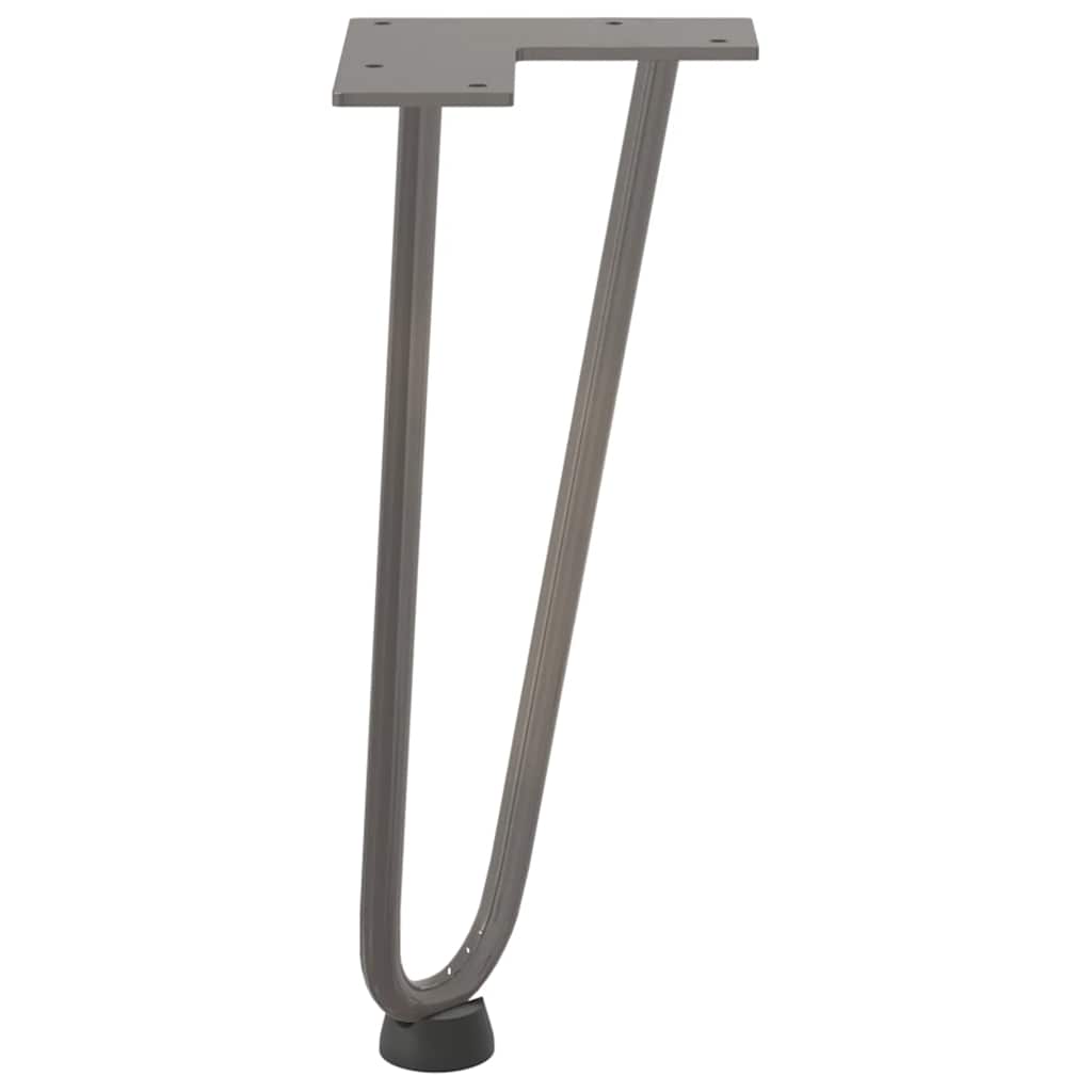 vidaXL Haarnadelbeine für Couchtisch 4 Stk. Naturstahl 30 cm Massivstahl