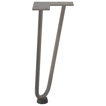vidaXL Haarnadelbeine für Couchtisch 4 Stk. Naturstahl 30 cm Massivstahl