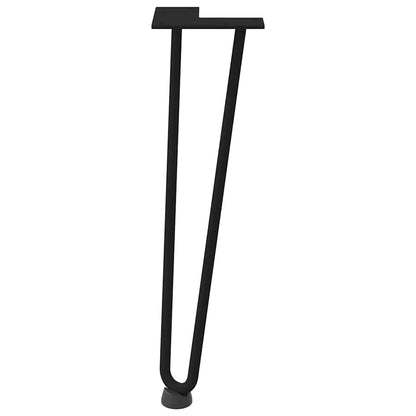 vidaXL Haarnadelbeine für Couchtisch 4 Stk. Schwarz 42 cm Massivstahl