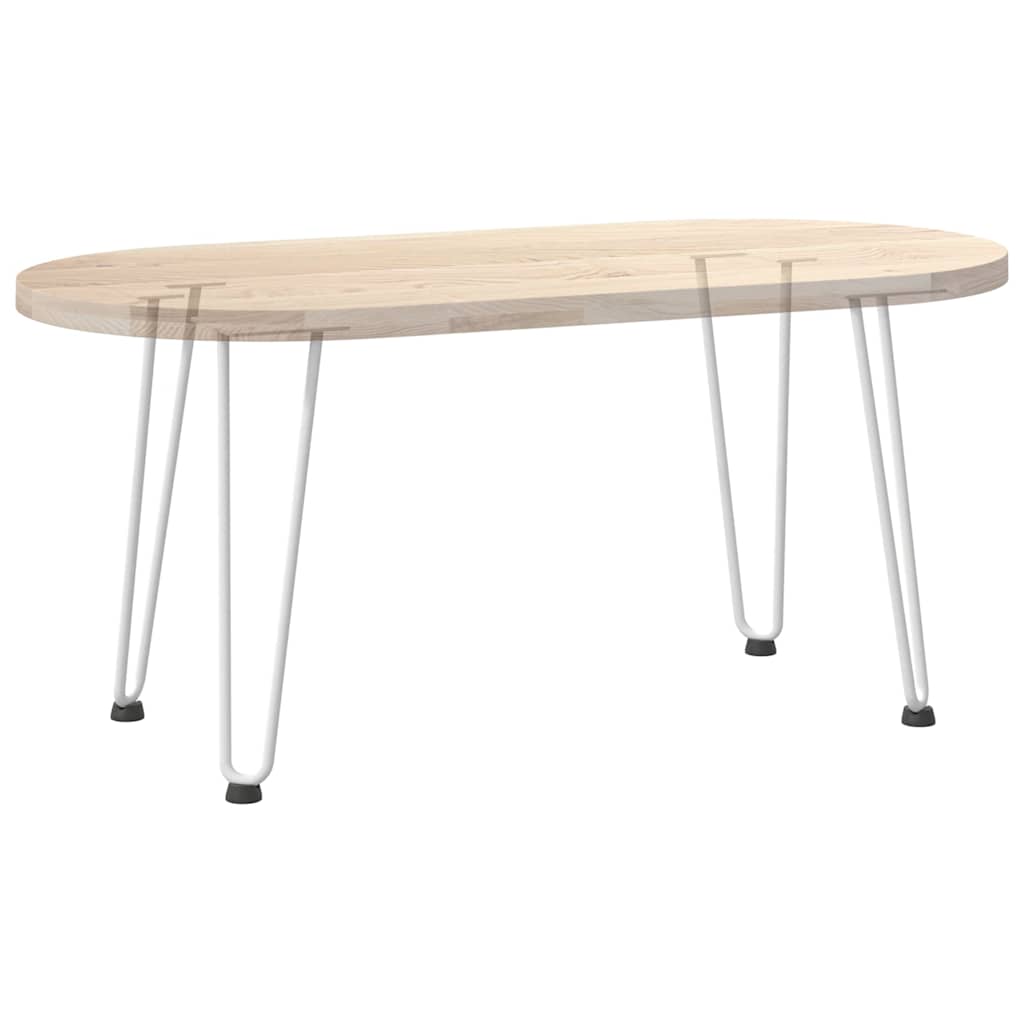 vidaXL Haarnadelbeine für Couchtisch 4 Stk. Weiß 42 cm Massivstahl