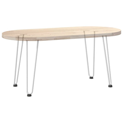 vidaXL Haarnadelbeine für Couchtisch 4 Stk. Weiß 42 cm Massivstahl