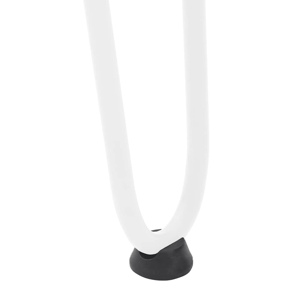 vidaXL Haarnadelbeine für Couchtisch 4 Stk. Weiß 42 cm Massivstahl