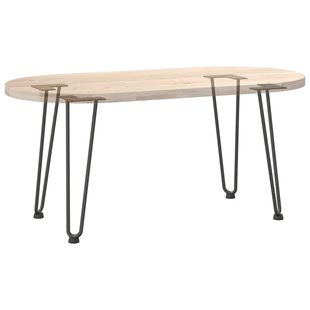 vidaXL Haarnadelbeine für Couchtisch 4 Stk. Anthrazit 42 cm Massivstahl