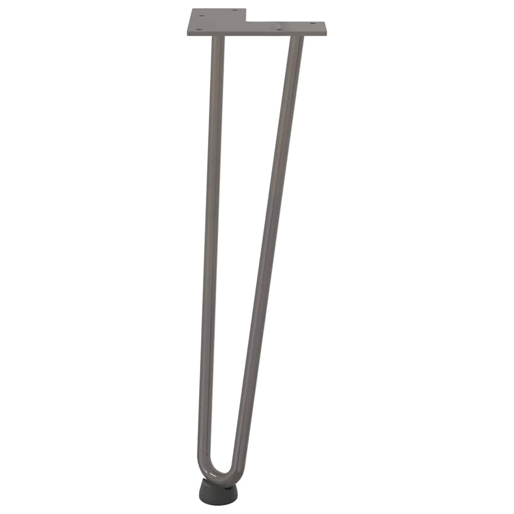 vidaXL Haarnadelbeine für Couchtisch 4 Stk. Naturstahl 42 cm Massivstahl