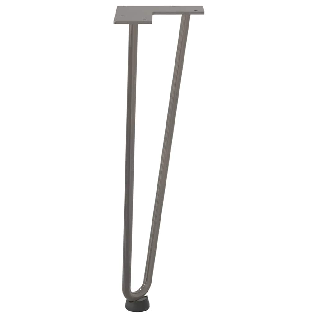 vidaXL Haarnadelbeine für Couchtisch 4 Stk. Naturstahl 42 cm Massivstahl