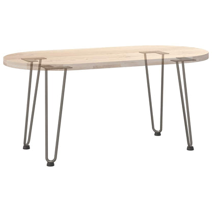 vidaXL Haarnadelbeine für Couchtisch 4 Stk. Naturstahl 42 cm Massivstahl