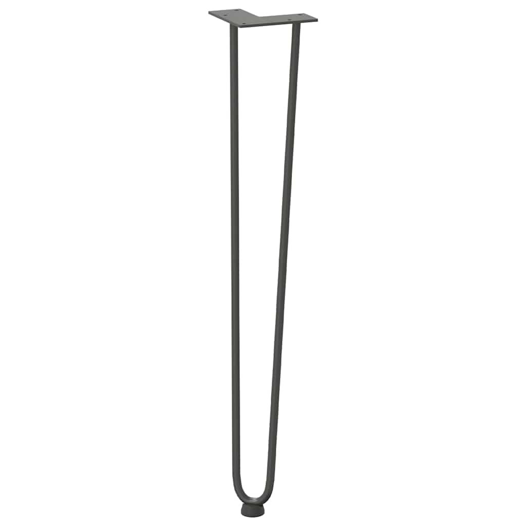 vidaXL Haarnadelbeine für Konsolentische 4 Stk. Anthrazit 72 cm Massivstahl