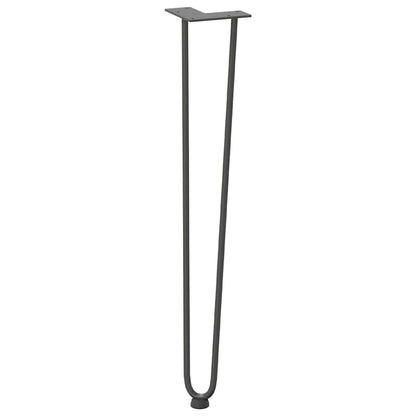 vidaXL Haarnadelbeine für Konsolentische 4 Stk. Anthrazit 72 cm Massivstahl