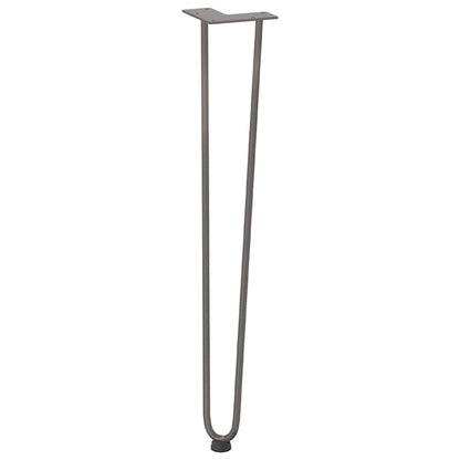 vidaXL Haarnadelbeine für Konsolentische 4 Stk. Naturstahl 72 cm Massivstahl