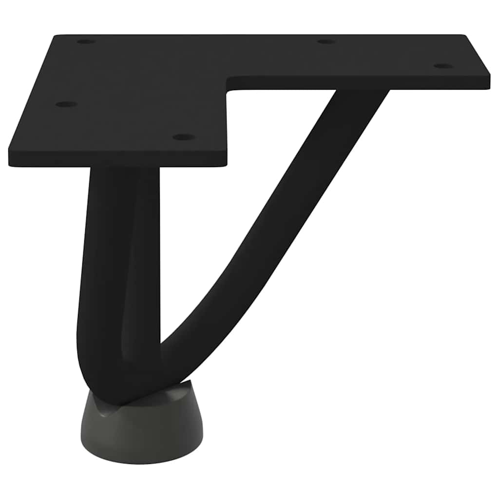 vidaXL Haarnadelbeine für Couchtisch 4 Stk. Schwarz 10 cm Massivstahl