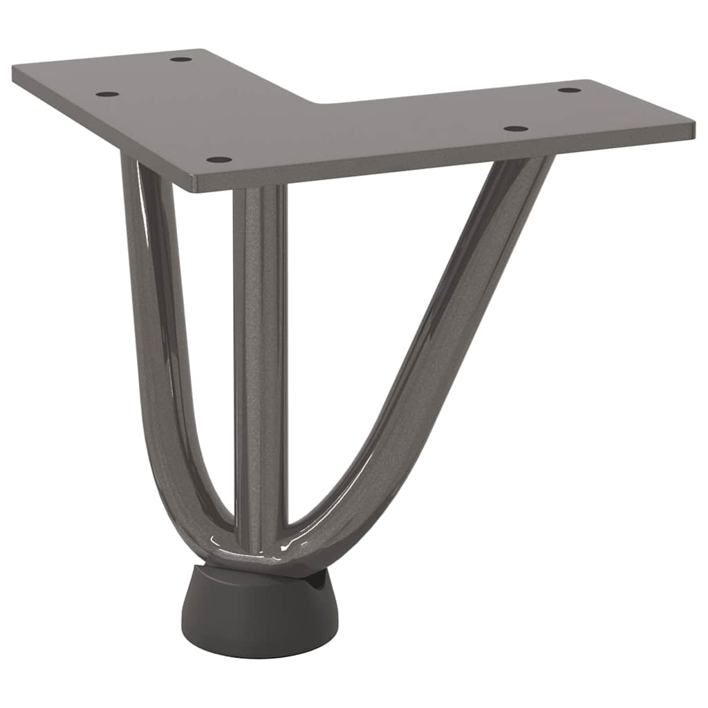 vidaXL Haarnadelbeine für Couchtisch 4 Stk. Naturstahl 10 cm Massivstahl