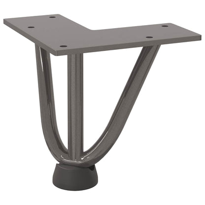 vidaXL Haarnadelbeine für Couchtisch 4 Stk. Naturstahl 10 cm Massivstahl