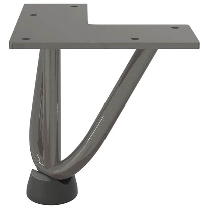 vidaXL Haarnadelbeine für Couchtisch 4 Stk. Naturstahl 10 cm Massivstahl