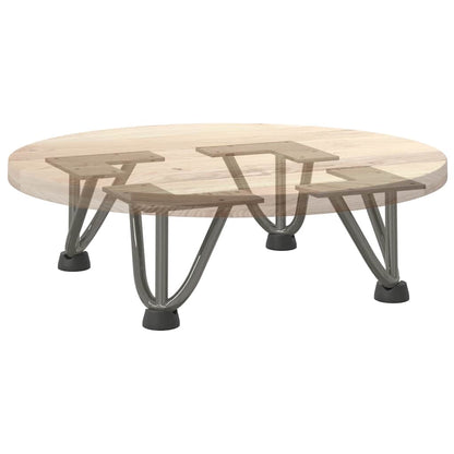 vidaXL Haarnadelbeine für Couchtisch 4 Stk. Naturstahl 10 cm Massivstahl