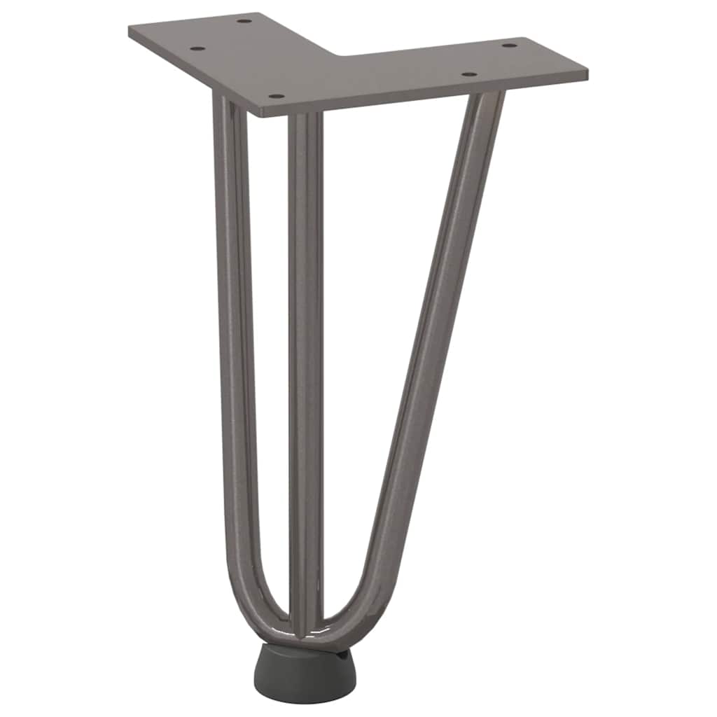 vidaXL Haarnadelbeine für Couchtisch 4 Stk. Naturstahl 20 cm Massivstahl