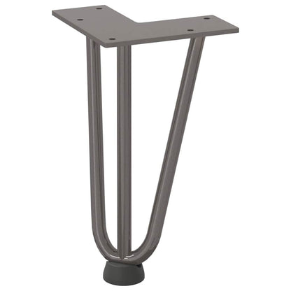 vidaXL Haarnadelbeine für Couchtisch 4 Stk. Naturstahl 20 cm Massivstahl