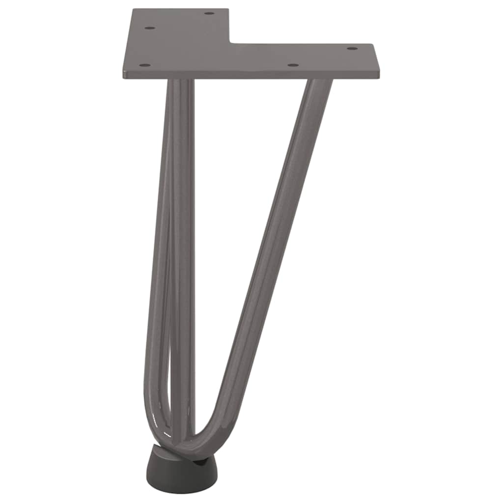 vidaXL Haarnadelbeine für Couchtisch 4 Stk. Naturstahl 20 cm Massivstahl