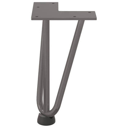 vidaXL Haarnadelbeine für Couchtisch 4 Stk. Naturstahl 20 cm Massivstahl