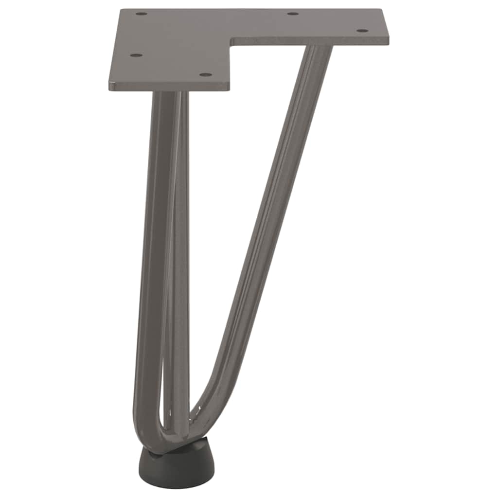 vidaXL Haarnadelbeine für Couchtisch 4 Stk. Naturstahl 20 cm Massivstahl