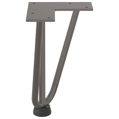 vidaXL Haarnadelbeine für Couchtisch 4 Stk. Naturstahl 20 cm Massivstahl