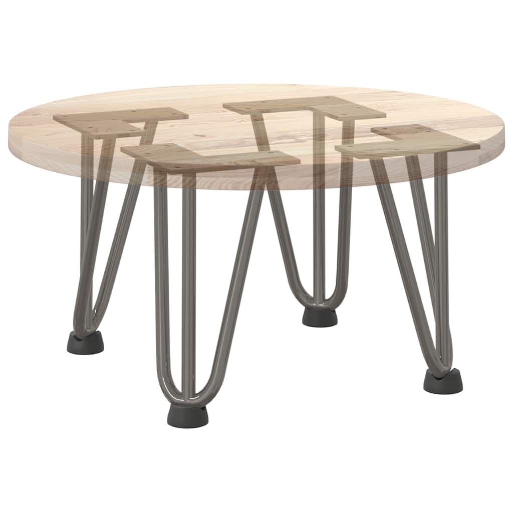 vidaXL Haarnadelbeine für Couchtisch 4 Stk. Naturstahl 20 cm Massivstahl