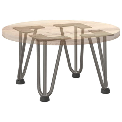 vidaXL Haarnadelbeine für Couchtisch 4 Stk. Naturstahl 20 cm Massivstahl