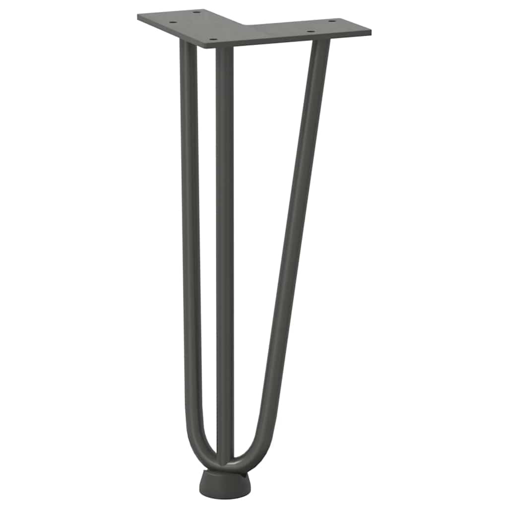 vidaXL Haarnadelbeine für Couchtisch 4 Stk. Anthrazit 30 cm Massivstahl