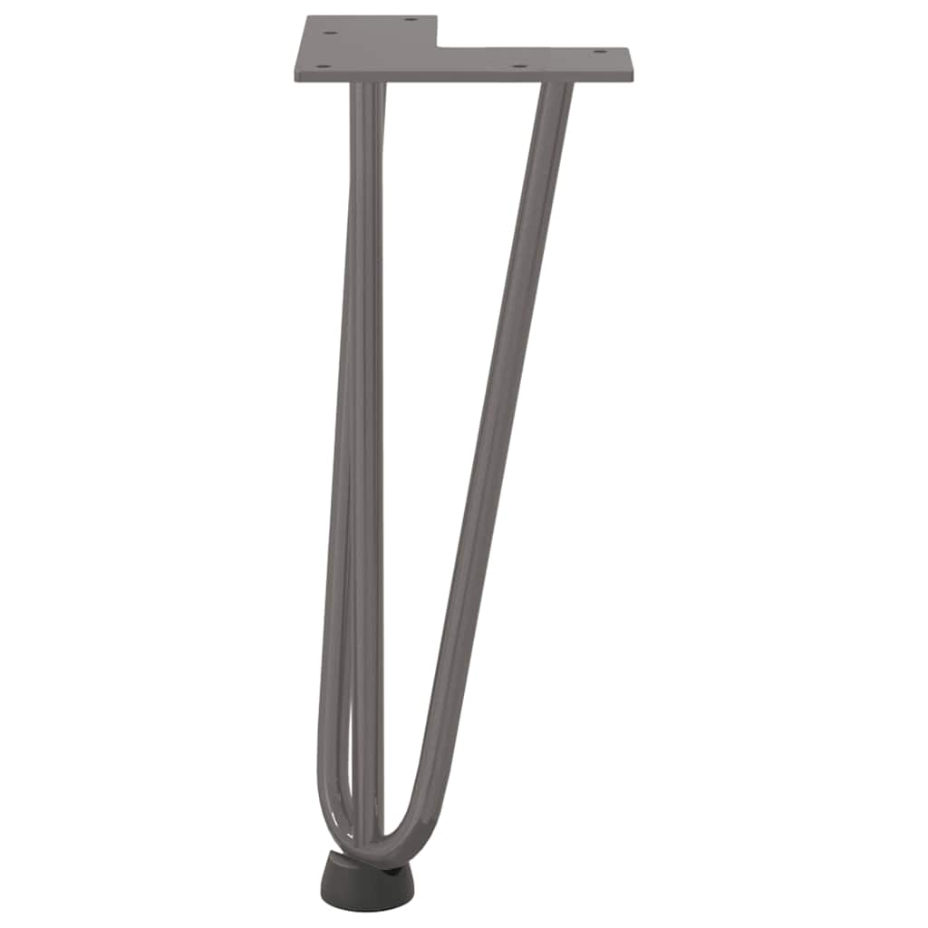 vidaXL Haarnadelbeine für Couchtisch 4 Stk. Naturstahl 30 cm Massivstahl
