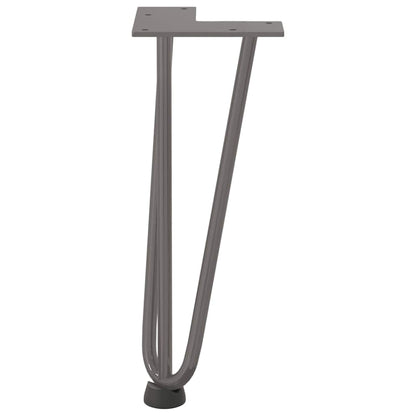 vidaXL Haarnadelbeine für Couchtisch 4 Stk. Naturstahl 30 cm Massivstahl