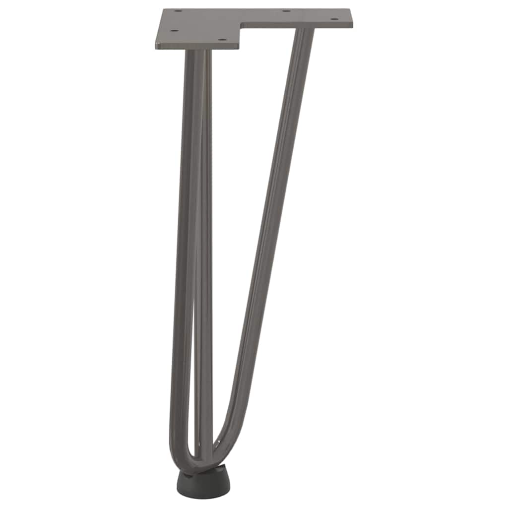 vidaXL Haarnadelbeine für Couchtisch 4 Stk. Naturstahl 30 cm Massivstahl