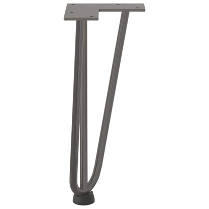 vidaXL Haarnadelbeine für Couchtisch 4 Stk. Naturstahl 30 cm Massivstahl