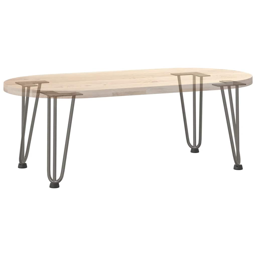 vidaXL Haarnadelbeine für Couchtisch 4 Stk. Naturstahl 30 cm Massivstahl