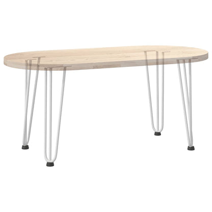 vidaXL Haarnadelbeine für Couchtisch 4 Stk. Weiß 42 cm Massivstahl