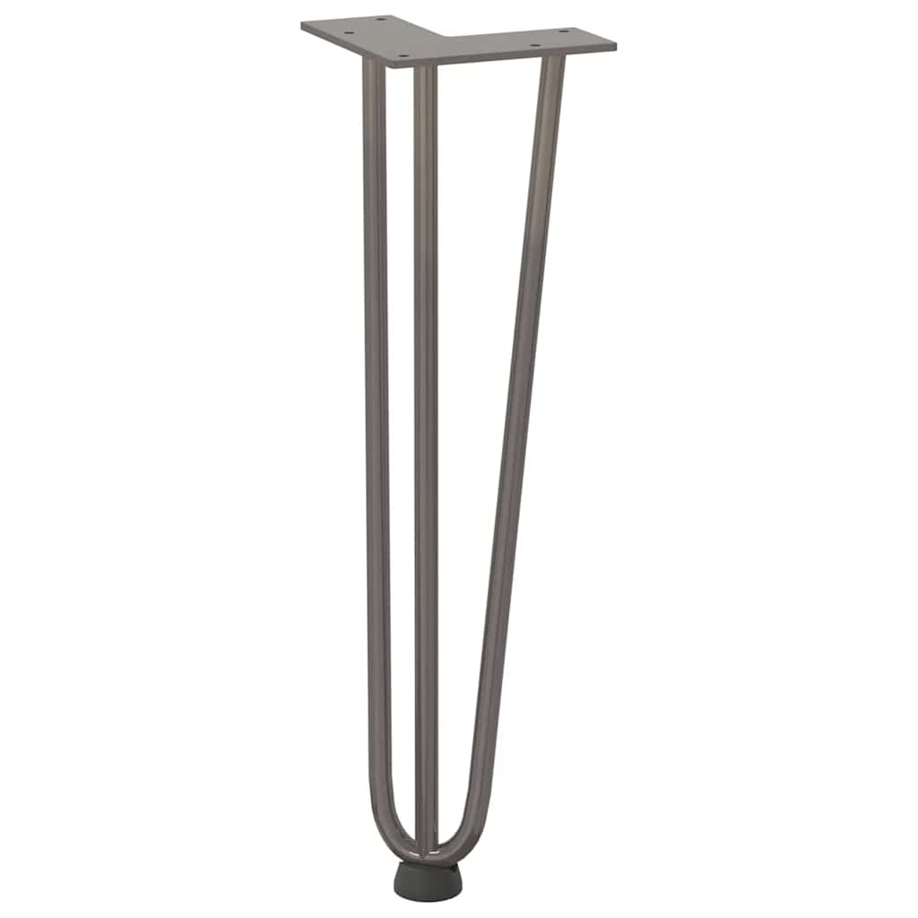 vidaXL Haarnadelbeine für Couchtisch 4 Stk. Naturstahl 42 cm Massivstahl