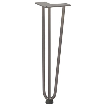 vidaXL Haarnadelbeine für Couchtisch 4 Stk. Naturstahl 42 cm Massivstahl