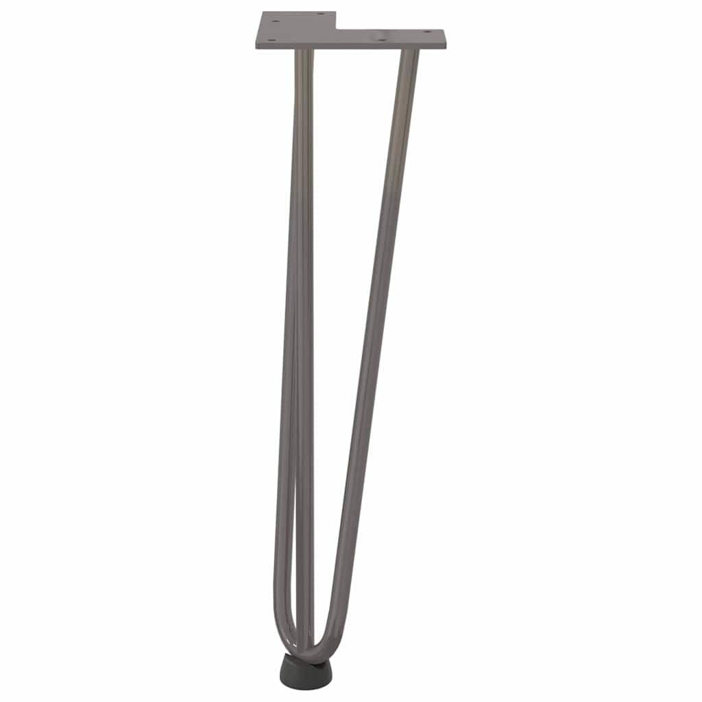 vidaXL Haarnadelbeine für Couchtisch 4 Stk. Naturstahl 42 cm Massivstahl