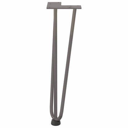 vidaXL Haarnadelbeine für Couchtisch 4 Stk. Naturstahl 42 cm Massivstahl