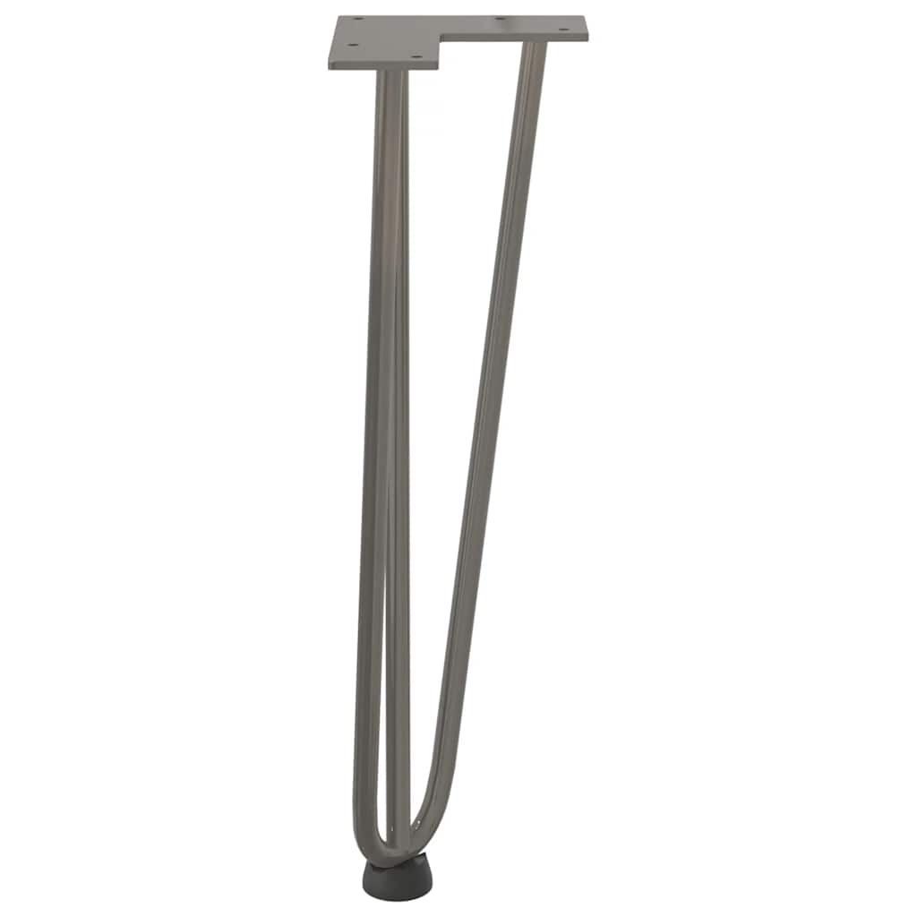 vidaXL Haarnadelbeine für Couchtisch 4 Stk. Naturstahl 42 cm Massivstahl