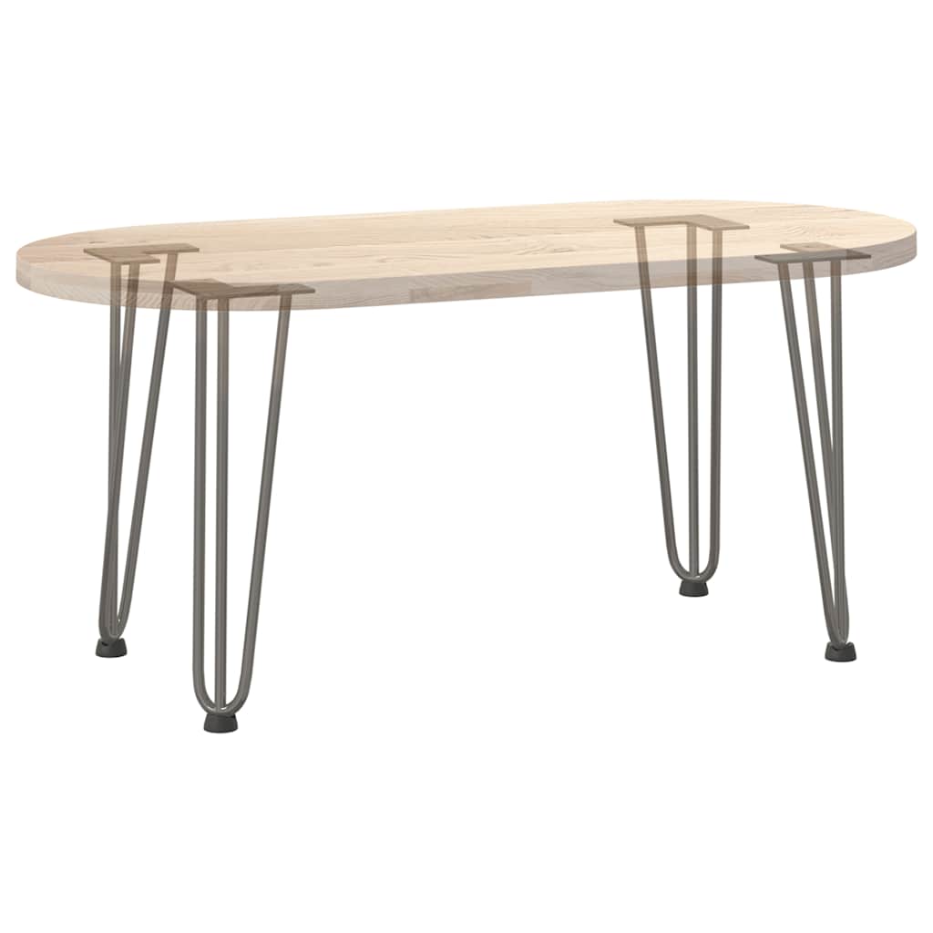 vidaXL Haarnadelbeine für Couchtisch 4 Stk. Naturstahl 42 cm Massivstahl