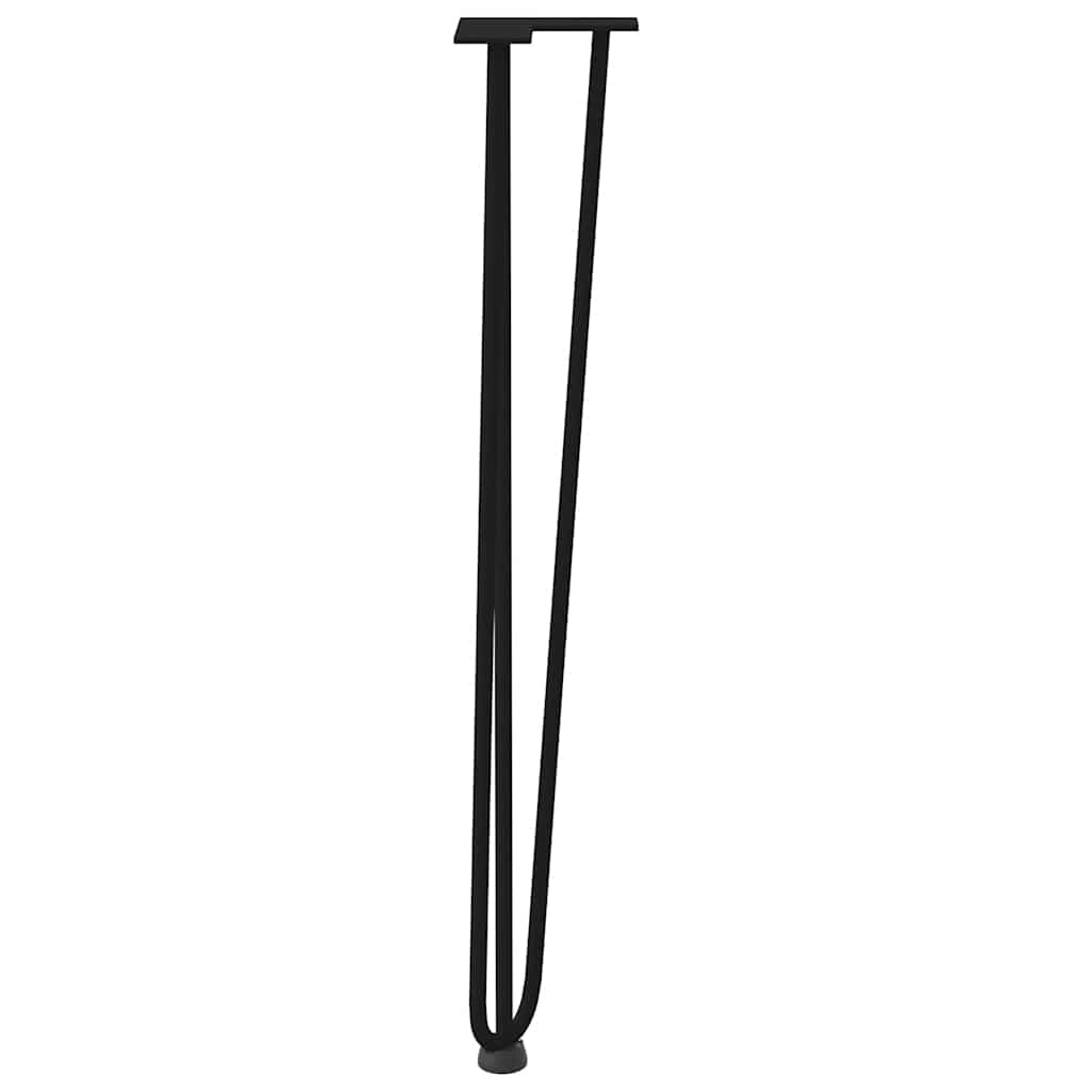 vidaXL Haarnadelbeine für Konsolentische 4 Stk. Schwarz 72 cm Massivstahl