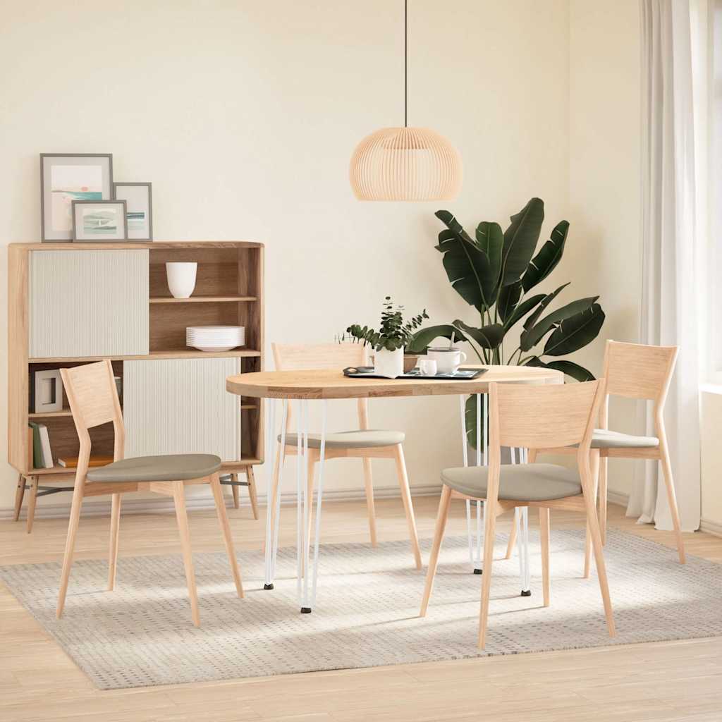 vidaXL Haarnadelbeine für Konsolentische 4 Stk. Weiß 72 cm Massivstahl